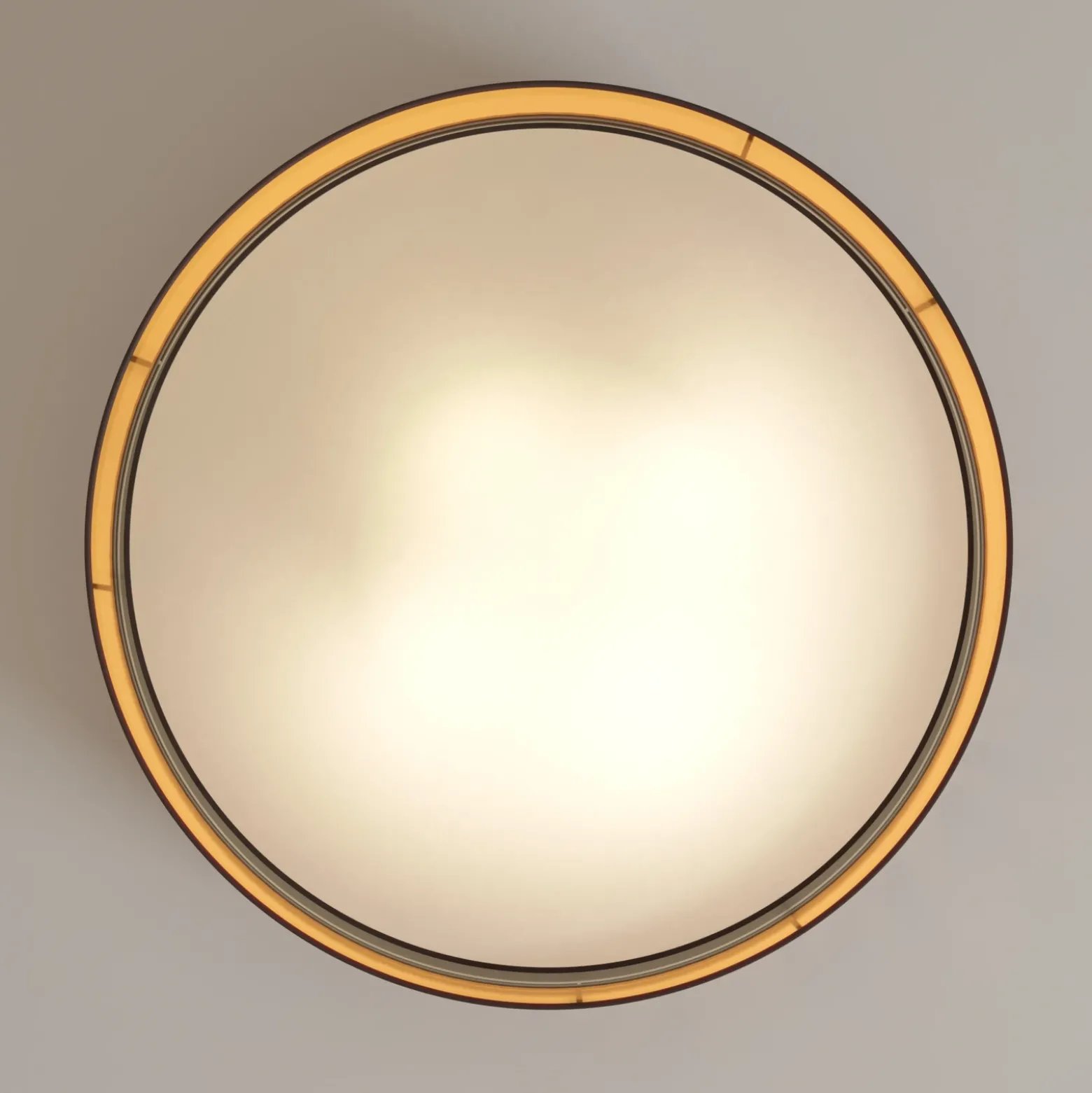 Plafón Hilton, negro/dorado, Ø 60 cm