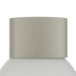 Plafón Hotel Mood 1, gris-beige, metal, cristal, G9