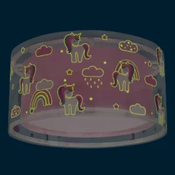 Plafón infantil Dalber UNICORNS, rosa, 1 luz