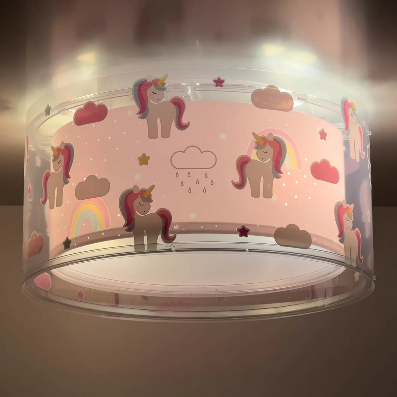 Plafón infantil Dalber UNICORNS, rosa, 1 luz