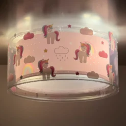 Plafón infantil Dalber UNICORNS, rosa, 1 luz