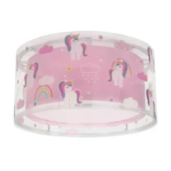 Plafón infantil Dalber UNICORNS, rosa, 1 luz