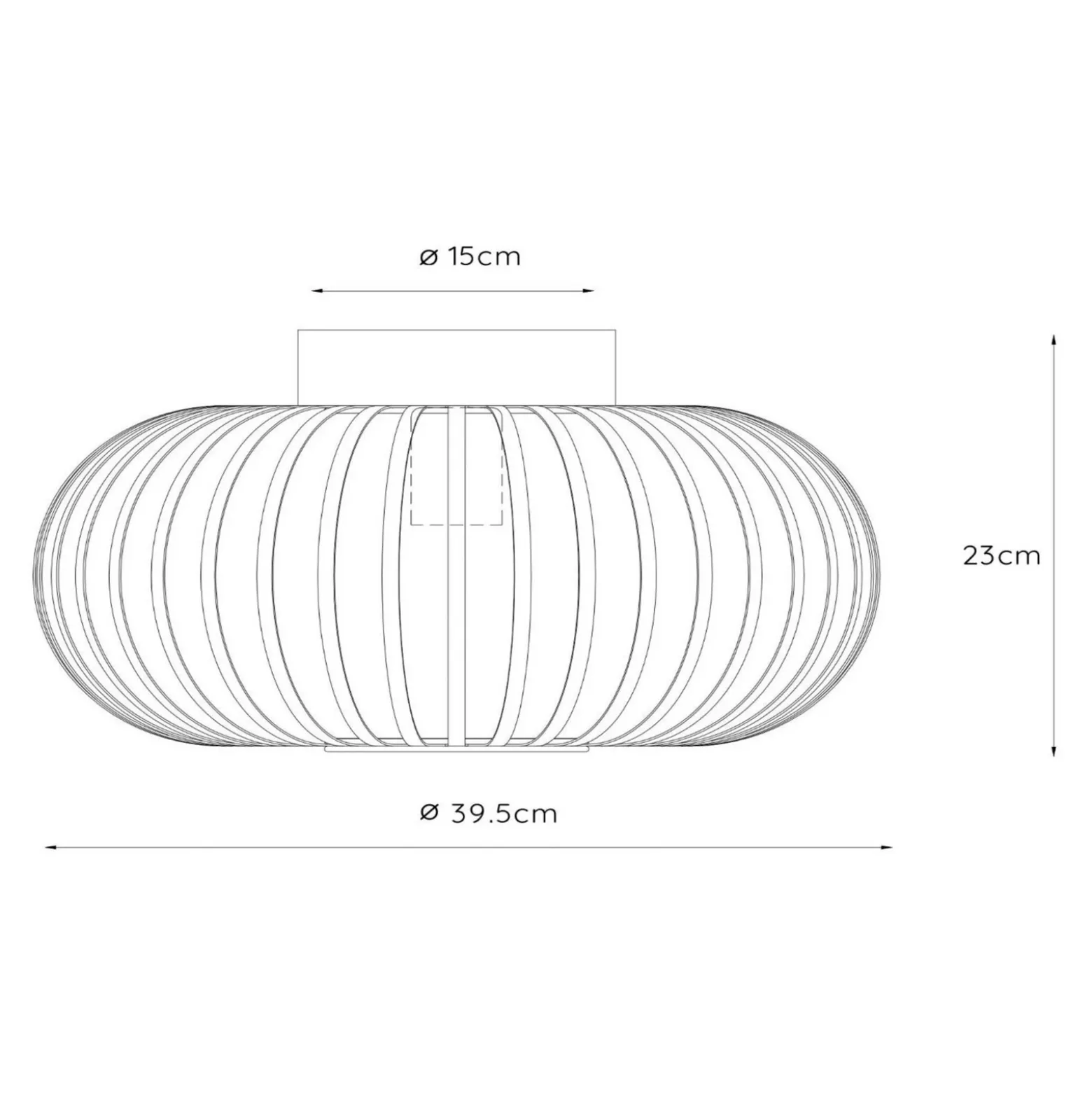 Plafón jaula Manuela, Ø 40 cm, negro