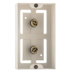 Plafón Kasi de acero en blanco, 2 luces