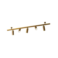 Plafón 7534, latón bruñido, 5 luces, GU10