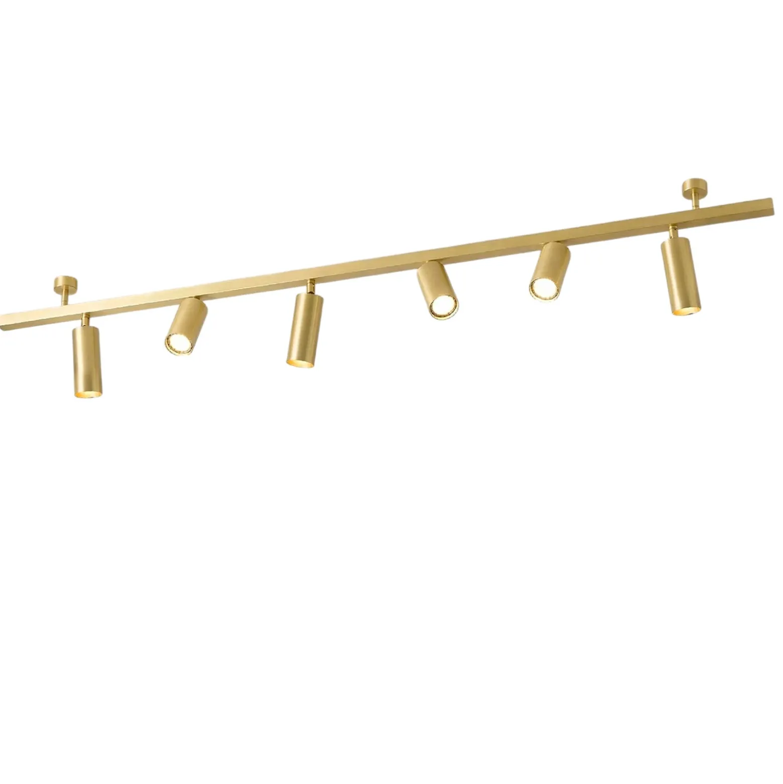 Plafón 7535, latón satinado, 6 luces, GU10