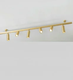 Plafón 7535, latón satinado, 6 luces, GU10
