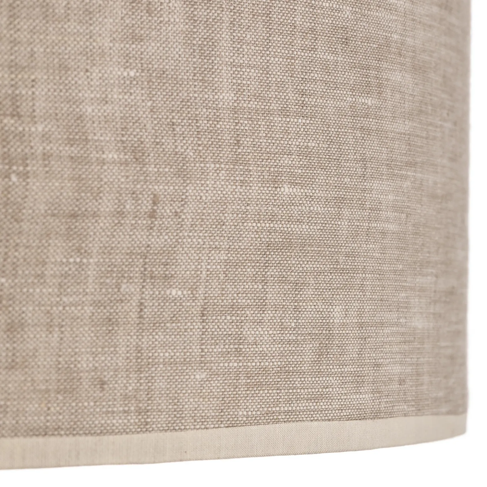 Plafón Leano, gris, tejido de lino, Ø 50 cm