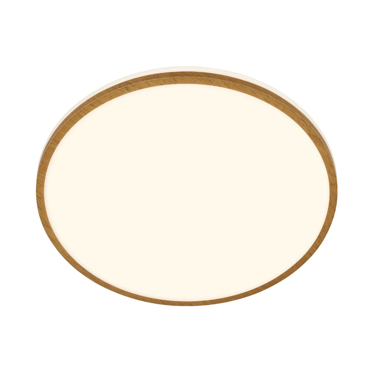 Plafón LED Acorus, Ø 33 cm, blanco/color madera, IP44