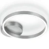 Plafón LED Anel-40, níquel mate, directo/indirecto