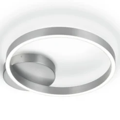 Plafón LED Anel-40, níquel mate, directo/indirecto