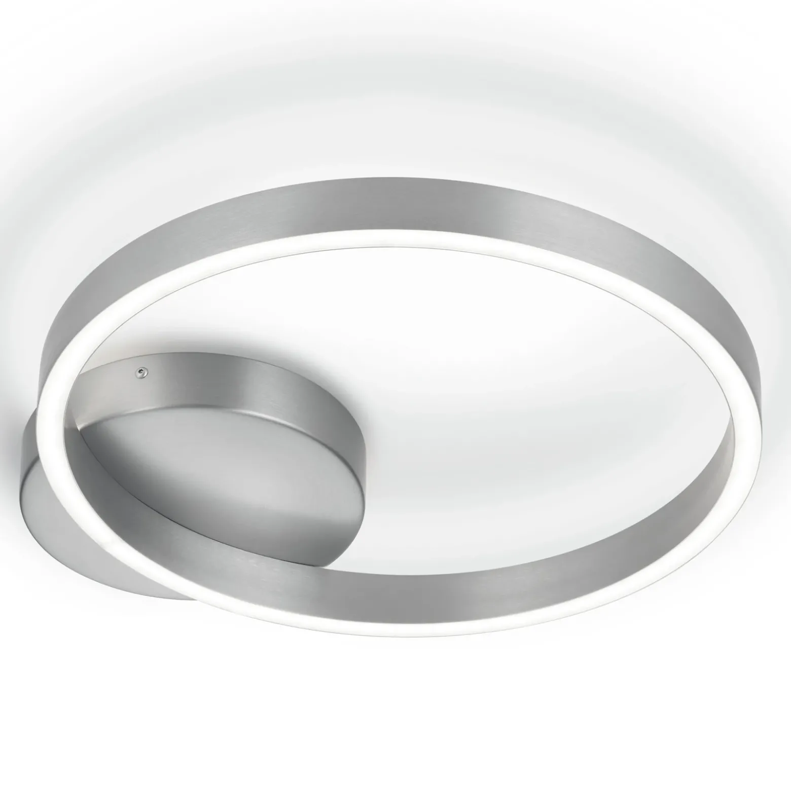 Plafón LED Anel-40, níquel mate, directo/indirecto