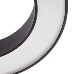 Plafón LED Arcchio Sharelyn, Ø 60 cm, negra, atenuable