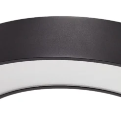 Plafón LED Arcchio Sharelyn, Ø 60 cm, negra, atenuable