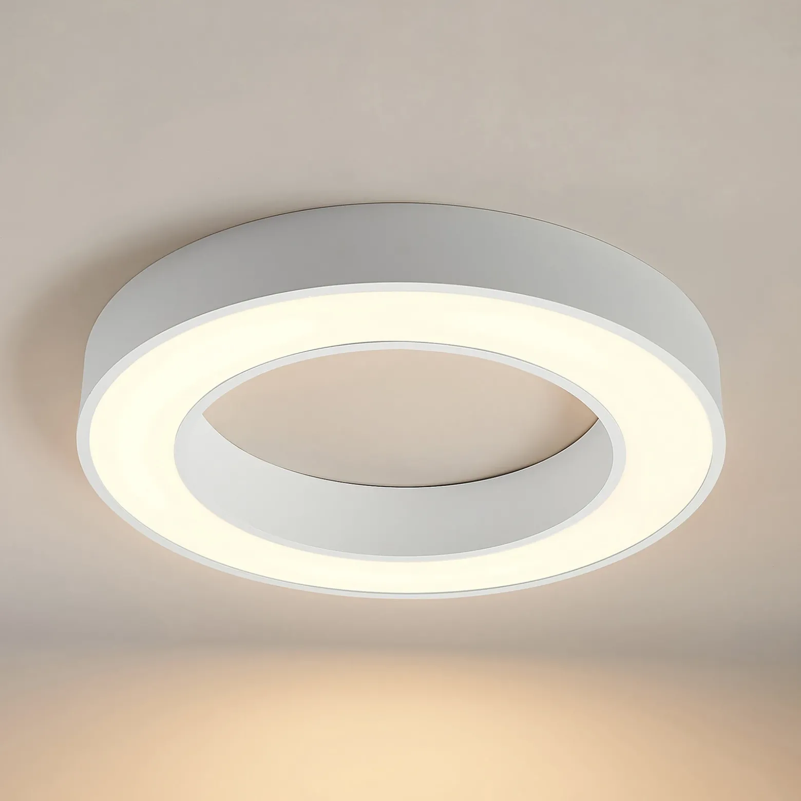 Plafón LED Arcchio Sharelyn, Ø 60 cm, blanca, atenuable