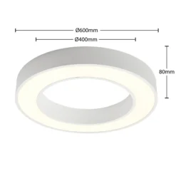 Plafón LED Arcchio Sharelyn, Ø 60 cm, blanca, atenuable