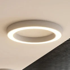 Plafón LED Arcchio Sharelyn, Ø 80 cm, blanco, atenuable