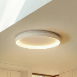 Plafón LED Arcchio Vivy, Ø 58 cm, blanca, metal