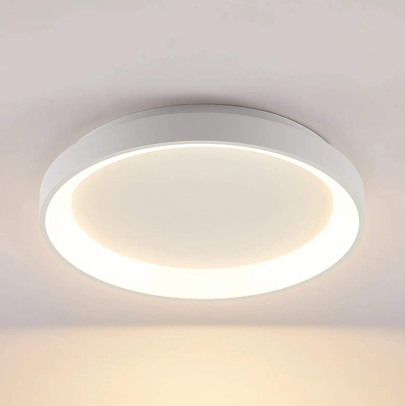 Plafón LED Arcchio Vivy, Ø 38 cm, blanco, metal