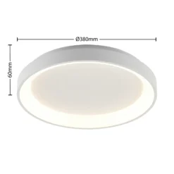 Plafón LED Arcchio Vivy, Ø 38 cm, blanco, metal