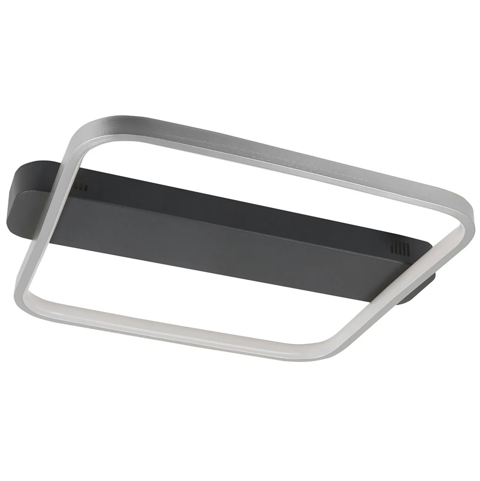 Plafón LED Ascona, negro/níquel, 28 W