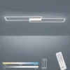 Plafón LED Asmin, CCT, acero, 109,5x25,7cm