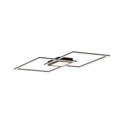Plafón LED Asmin, CCT, negro, 106 x 37 cm