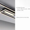 Plafón LED Asmin, CCT, negro, 95x17,5cm