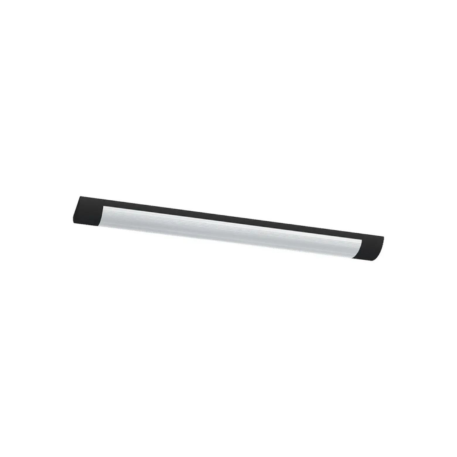 Plafón LED Batten, longitud 60 cm, aluminio, negro, 4000 K