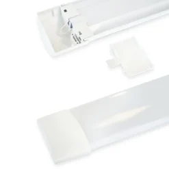 Plafón LED Batten, longitud 120 cm, aluminio, blanco, 4000 K