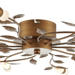 Plafón LED Bentas de Lindby, bronce, metal, Ø 80 cm