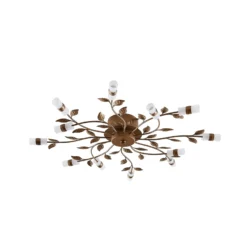 Plafón LED Bentas de Lindby, bronce, metal, Ø 80 cm