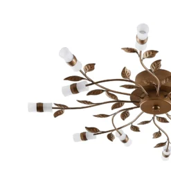 Plafón LED Bentas de Lindby, bronce, metal, Ø 80 cm