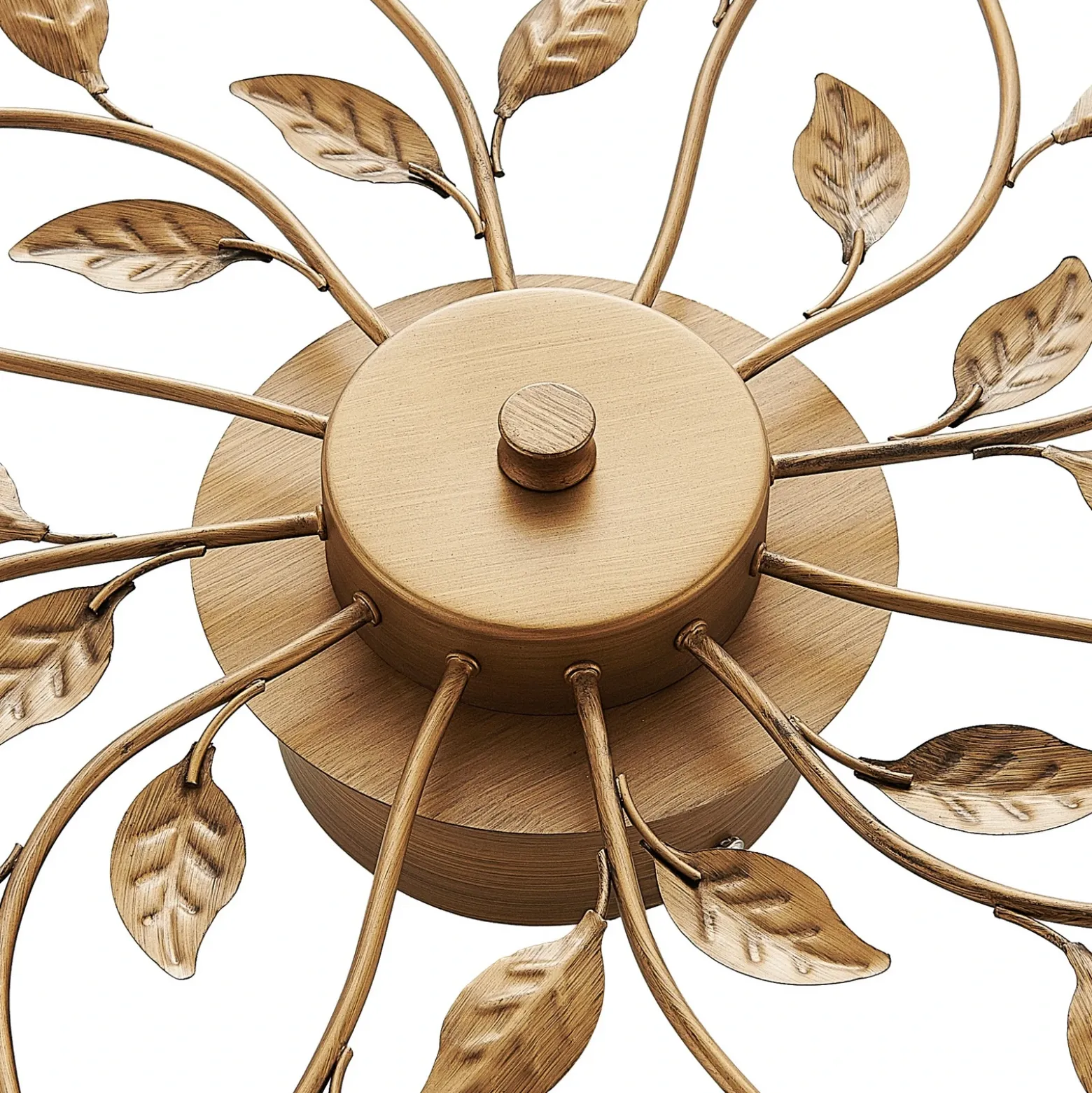 Plafón LED Bentas de Lindby, bronce, metal, Ø 80 cm