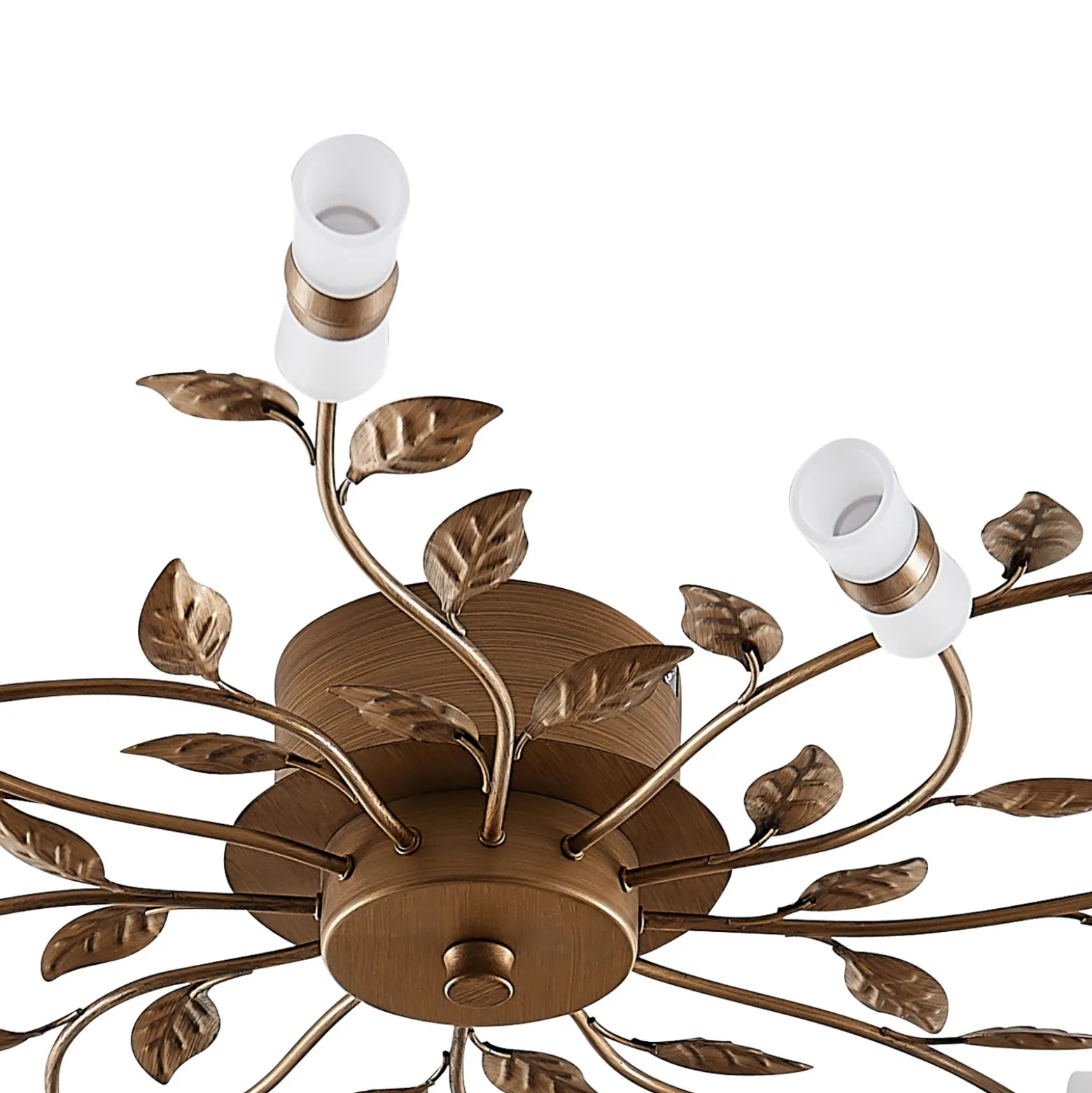 Plafón LED Bentas de Lindby, bronce, metal, Ø 80 cm
