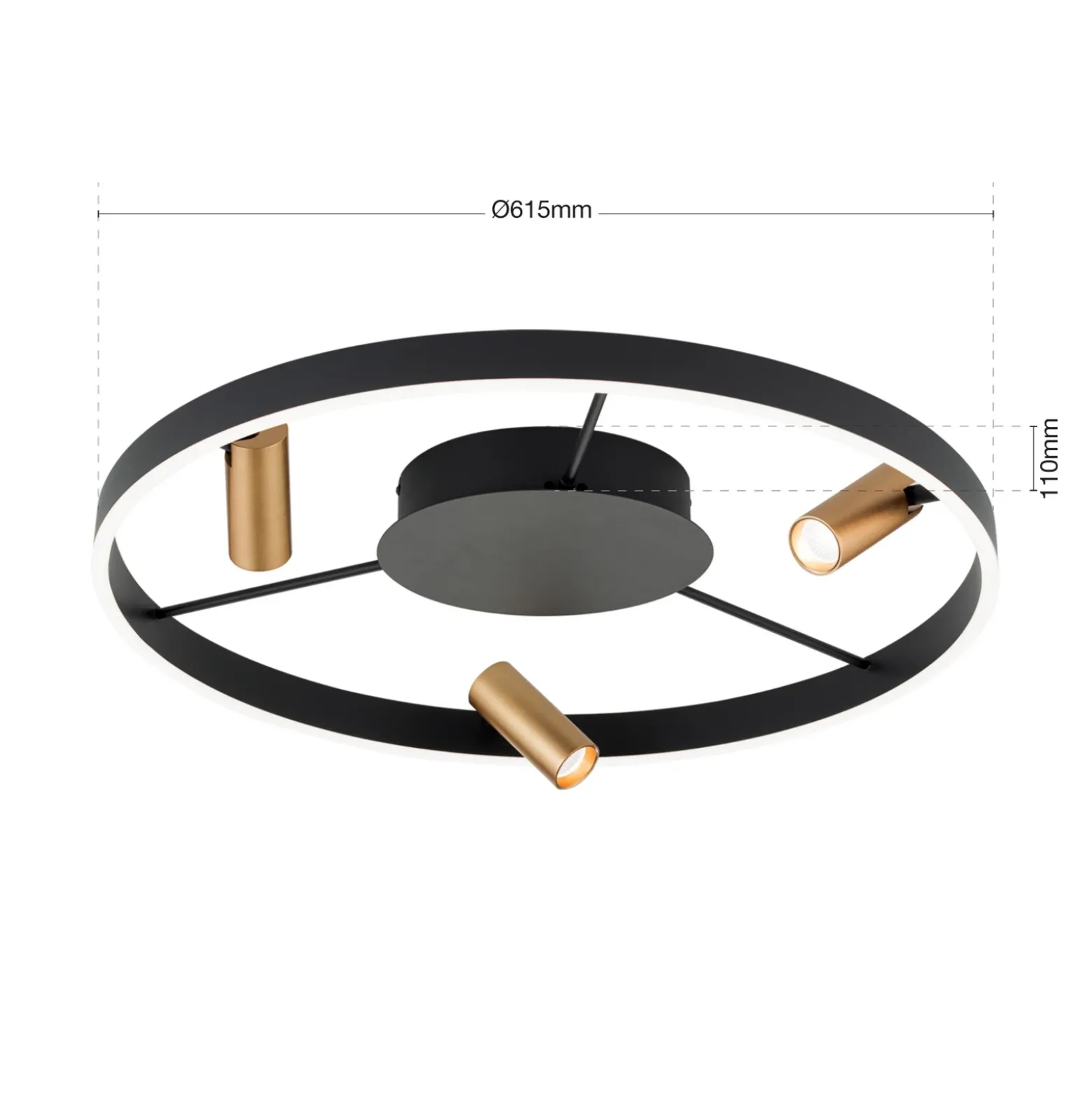Plafón LED Berlin con 3 focos
