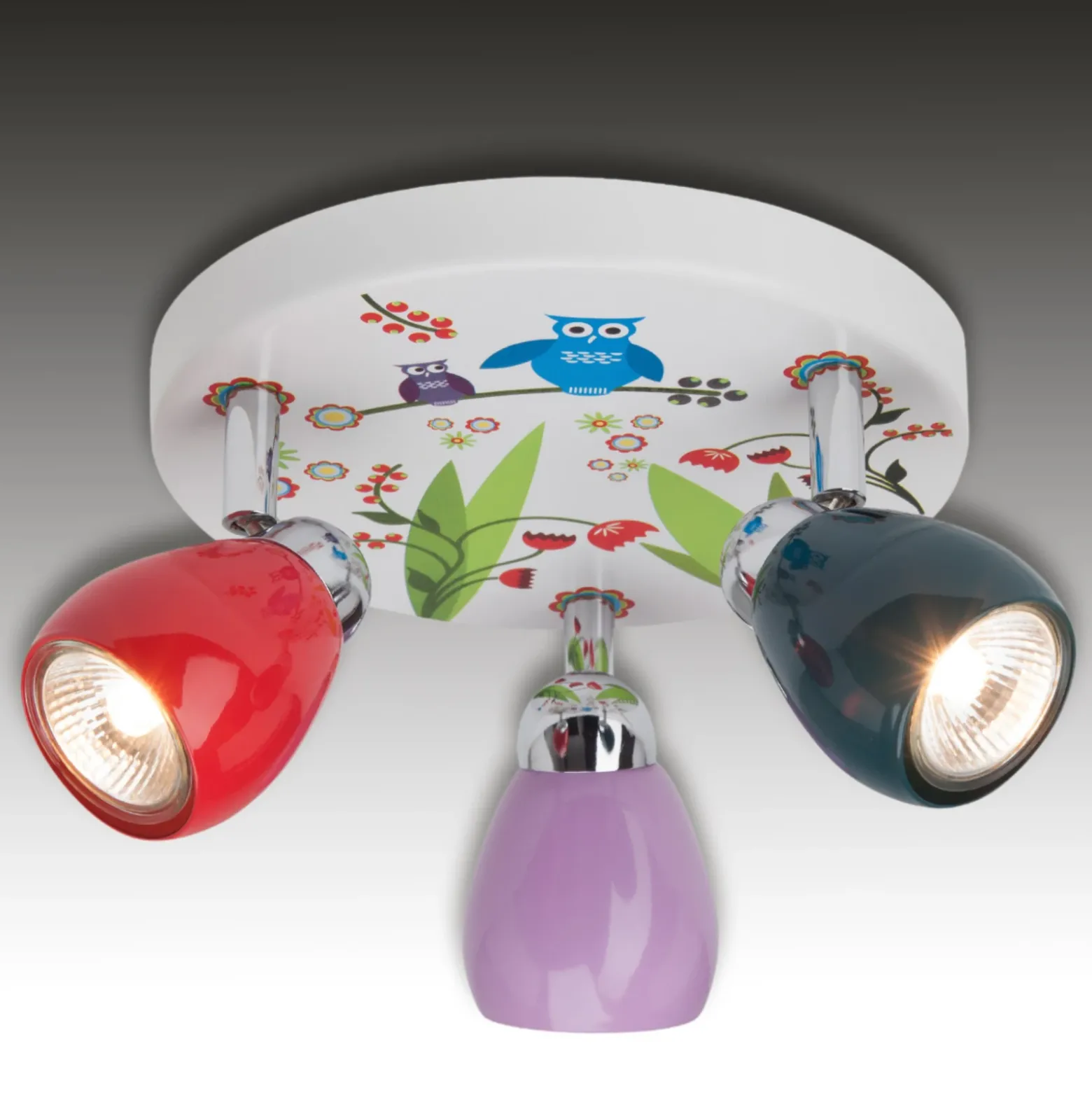 Plafón LED Birds, 3 luces