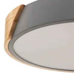Plafón LED Borneo con marco de madera