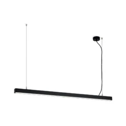 Plafón LED Bounce, negro, longitud 113 cm, CCT, aluminio