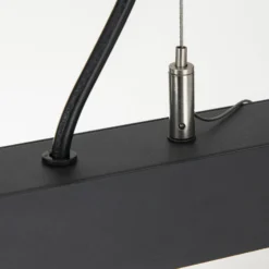 Plafón LED Bounce, negro, longitud 113 cm, CCT, aluminio