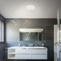 Plafón LED Brili Splash, IP44, blanco, 4.000K