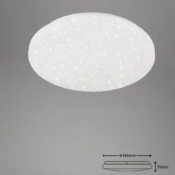 Plafón LED Brili Splash, IP44, blanco, 4.000K