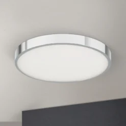 Plafón LED Bully, cromo, Ø 28 cm