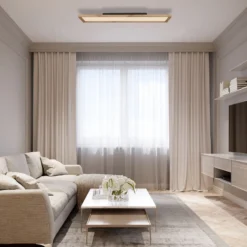Plafón LED Cinderella madera CCT 80 x 20 cm