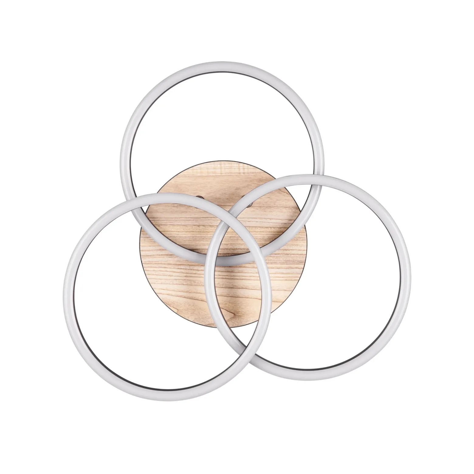 Plafón LED Circle 3 luces control remoto madera