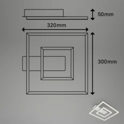 Plafón LED 3772 con 2 marco, aluminio