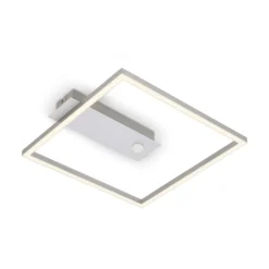 Plafón LED con sensor Nici cuadrado aluminio