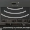 Plafón LED con sensor Nici cuadrado negro