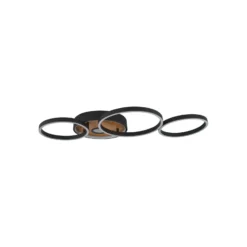Plafón LED Curio Flush, aspecto madera