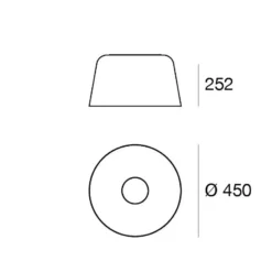 Plafón LED Delfi_S, blanca, Ø 45 cm, metal
